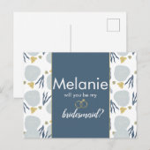 Beach Sand Dollar Bridesmaid proposal Kaart (Voorkant / Achterkant)