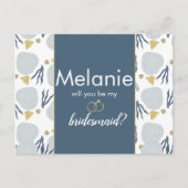 Beach Sand Dollar Bridesmaid proposal Kaart (Voorkant)