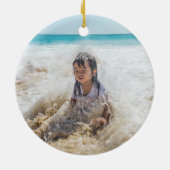 Beach Sand Dollar Christmas Joy Foto Keramisch Ornament (Achterkant)