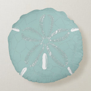 Beach Sand Dollar Turquoise Rond Kussen