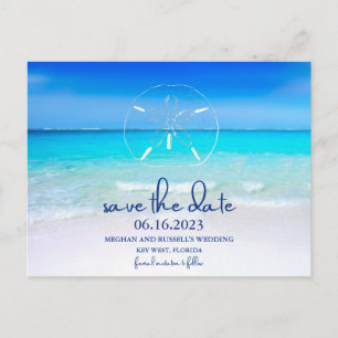 Beach Sand Dollar Wedding Save the Date Briefkaart