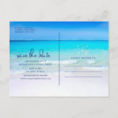 Beach Sand Dollar Wedding Save the Date Briefkaart (Achterkant)