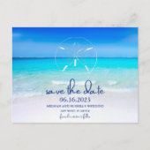Beach Sand Dollar Wedding Save the Date Briefkaart (Voorkant)