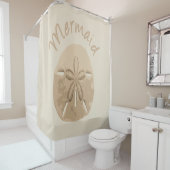Beach Sand Dollar Zeemeermin Quote Custom Kleur Douchegordijn (In situ)