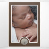 Beach Sand Dollars, 6 Fotocollage Baby Geboorte Drieluik Aankondiging (Binnenkant midden)