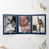 Beach Sand Dollars, 6 Fotocollage Baby Geboorte Drieluik Aankondiging (Binnen)