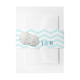 Beach Sand Dollars Belly Band Uitnodigingen Wikkel