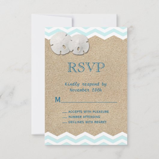 Beach Sand Dollars RSVP (Achterkant)
