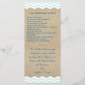 Beach Sand Dollars Wedding Programme Programmakaart (Achterkant)