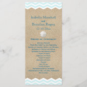 Beach Sand Dollars Wedding Programme Programmakaart (Voorkant)