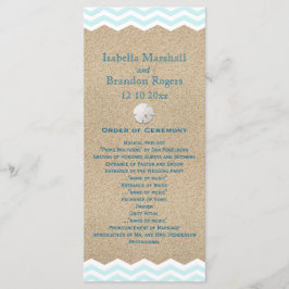 Beach Sand Dollars Wedding Programme Programmakaart