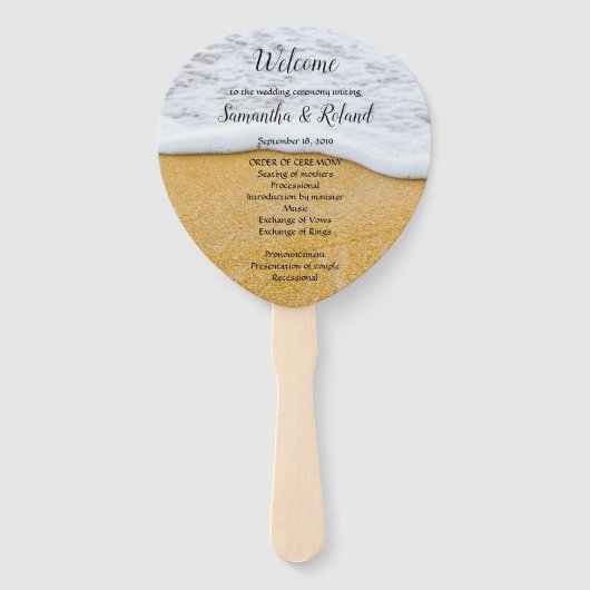 Beach Sand Double Sided Fan Program Kit Handwaaier (Voorkant)