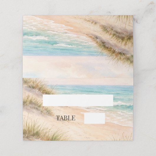 Beach sand dunes coastal plaatskaartje (Buitenkant ongevouwen)