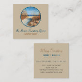 Beach Sand Dunes Coastal Rental Vierkante Visitekaartje (Voorkant / Achterkant)