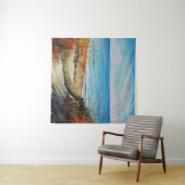 Beach Sand Dunes en Ocean Painting | Bosbouw Wandkleed (In Situ (horizontaal))