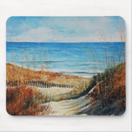 Beach Sand Dunes en Ocean Painting Muismat