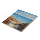 Beach Sand Dunes en Ocean Painting Tegeltje (Zijkant)