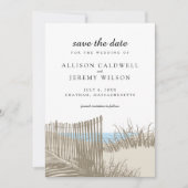 Beach Sand Dunes Wedding Save the Date (Voorkant)