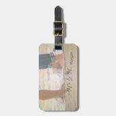 Beach, Sand, Foots, Waves, Personaliseert Bagagelabel (Voorkant verticaal)