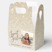 Beach Sand Glitter Sweet 16 Birthday Foto Bedankdoosjes (Geopend)