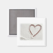 Beach Sand Heart Magneet (Voorkant / Achterkant)