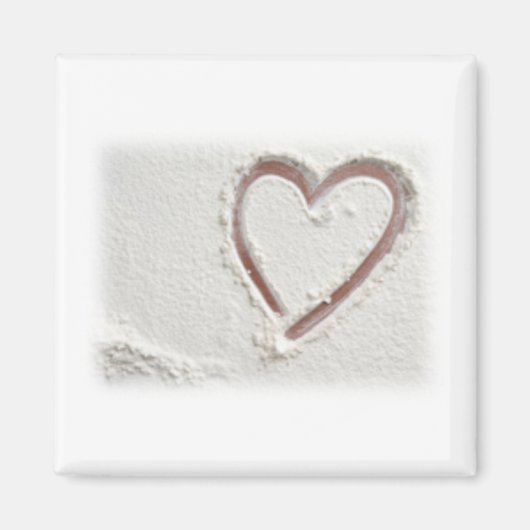 Beach Sand Heart Magneet (Voorkant)