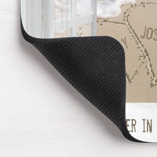 Beach Sand Heart met open venster Muismat (Hoek)