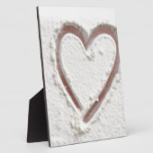Beach Sand Heart Valentijn Plaque Fotoplaat (Zijkant)