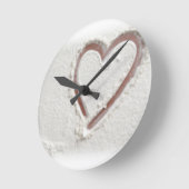 Beach Sand Heart Valentijn Ronde Klok (Hoek)