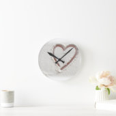 Beach Sand Heart Valentijn Ronde Klok (Huis)