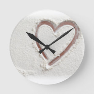 Beach Sand Heart Valentijn Ronde Klok