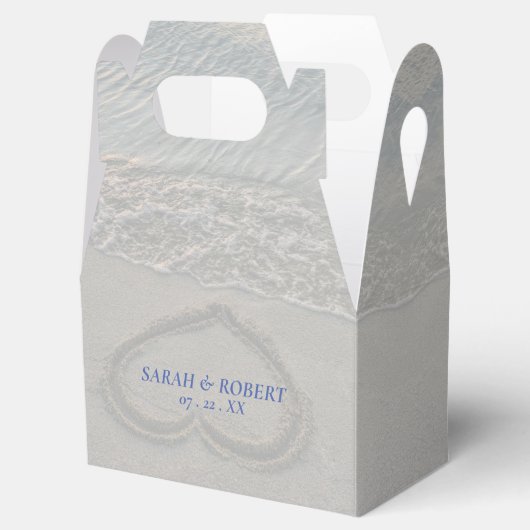 Beach Sand Heart Wedding Bedankdoosjes (Geopend)