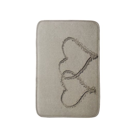 Beach Sand Hearts Badmat (Voorkant Verticaal)