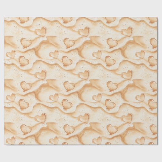 Beach Sand Hearts Cadeaupapier (Vlak)