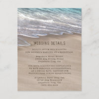 Beach Sand Hearts Elegant Tropical Modern Wedding