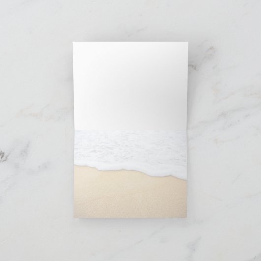 Beach Sand n Surf Blank gevouwen notitiekaarten (Binnen)