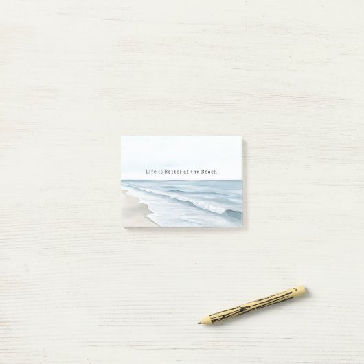 Beach Sand Ocean Post-it® Notes (Op bureau)