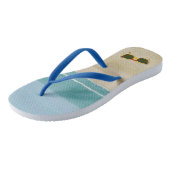 Beach Sand Ocean Sky Sunglass FlipFlops Teenslippers (Schuin)