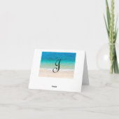 Beach Sand Ocean Thanks You Note Card Bedankkaart (Achterkant)