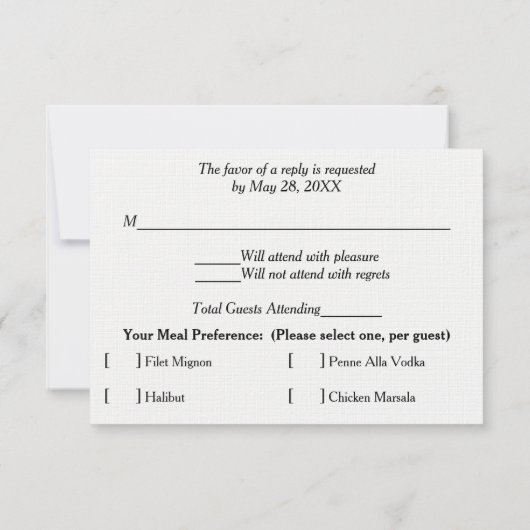 Beach Sand Ocean Waves Wedding RSVP (Achterkant)