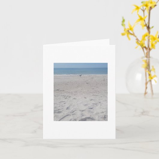 Beach Sand Piper, Blank Kaart personalisatie (Gele Bloem)