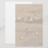 Beach Sand Pipers Art Stationery Briefpapier (Voorkant / Achterkant)