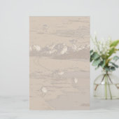 Beach Sand Pipers Art Stationery Briefpapier (Staand voorkant)