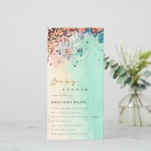 BEACH SAND ROCK WATERVERF BABY SHOWER INVITE BEDANKKAART (Staand voorkant)