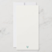 BEACH SAND ROCK WATERVERF BABY SHOWER INVITE BEDANKKAART (Achterkant)