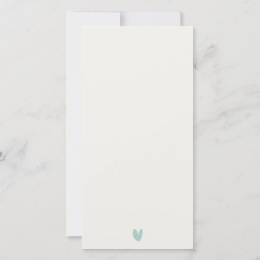 BEACH SAND ROCK WATERVERF BABY SHOWER INVITE BEDANKKAART (Achterkant)