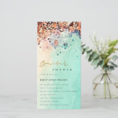 BEACH SAND ROCK WATERVERF VRIJGEZELLENFEEST INVITE BEDANKKAART (Staand voorkant)