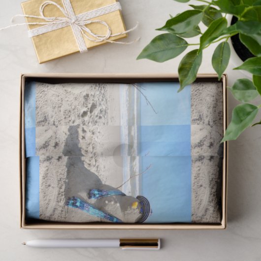 Beach / Sand Sculpture Snowman Kerstmis Tissuepapier (Geschenk)