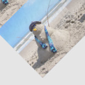 Beach / Sand Sculpture Snowman Kerstmis Tissuepapier (Detail)