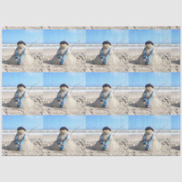 Beach / Sand Sculpture Snowman Kerstmis Tissuepapier